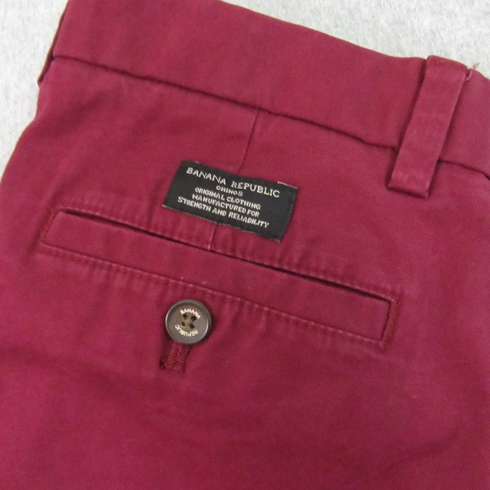 Banana Republic Fulton Skinny‎ Chino Pants Burgundy Size 29x32